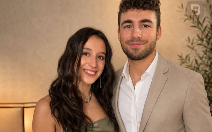 Nina Derwael met haar man Thibau Dierickx